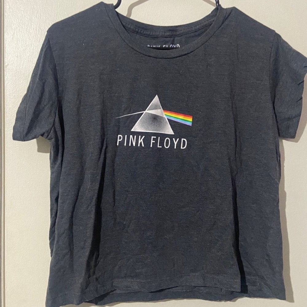 Women’s fit Gray crop top shirt, Pink Floyd band size XL new condition